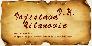 Vojislava Milanović vizit kartica